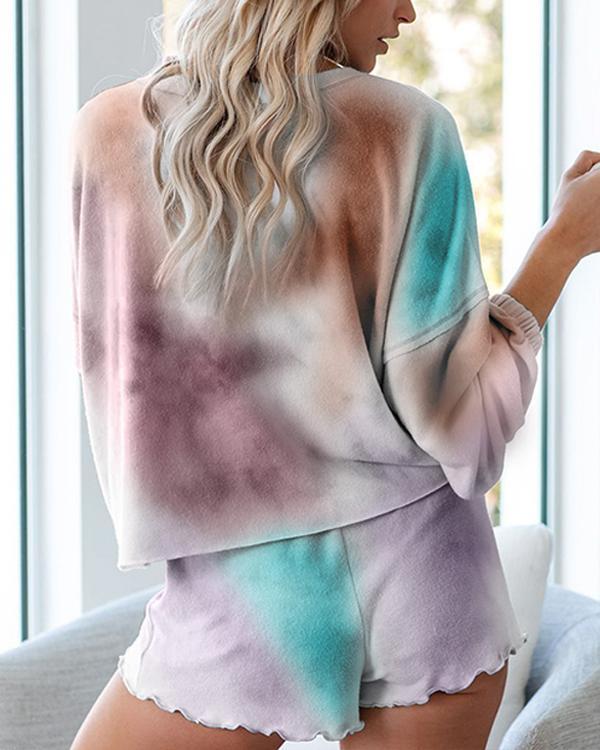 Long Sleeve Tie Dye Two Piece Set
